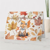 Carte Bénédictions d'Automne Journées Dorées Animaux de  (Dos)
