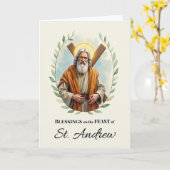 Carte Bénédictions de la fête de la Saint-André, Couronn (Fleur jaune)