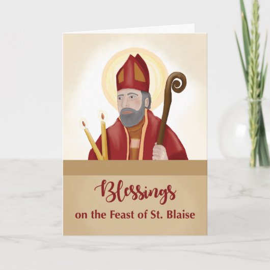 Carte Bénédictions de la fête de la Saint-Blaise (Devant)