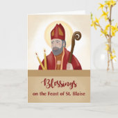 Carte Bénédictions de la fête de la Saint-Blaise (Fleur jaune)