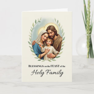 Carte Bénédictions de la fête de la Sainte Famille avec 
