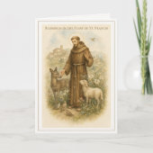 Carte Bénédictions de la fête de Saint-François Religieu (Devant)