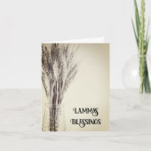 Carte Bénédictions de Lammas aux grains de blé séchés (Devant)