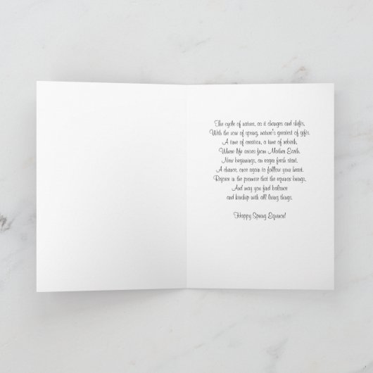 Carte Bénédictions de l'équinoxe de printemps Lune arc-e (Intérieur)