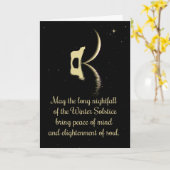 Carte Bénédictions de loup et de lune croissante pour le (Fleur jaune)