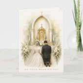 Carte Bénédictions de mariage catholique Héritage (Devant)