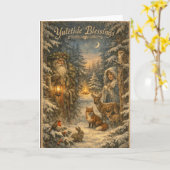 Carte Bénédictions de Noël (Fleur jaune)