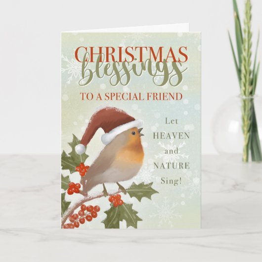 Carte Bénédictions de Noël à l'ami (Devant)