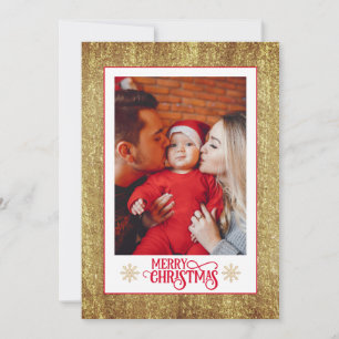 Carte Bénédictions de Noël I Photo de famille et écritur