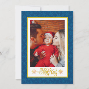 Carte Bénédictions de Noël I Photo de famille et écritur