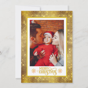 Carte Bénédictions de Noël I Photo de famille et écritur