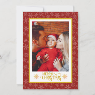 Carte Bénédictions de Noël I Photo de famille et écritur