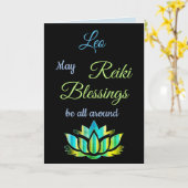 Carte Bénédictions de Reiki Obtenez de bonnes salutation (Fleur jaune)
