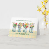 Carte Bénédictions d'espérance Écriture Fleurs sauvages  (Fleur jaune)