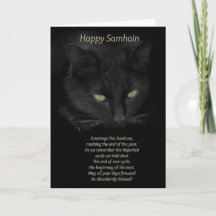 Bénédictions du chat noir de Samhain Joyeux Samhai