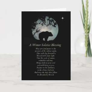 Carte Bénédictions du solstice d'hiver inspirées des Amé