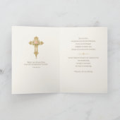 Carte Bénédictions eucharistiques vintage Écriture catho (Intérieur)