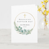 Carte Bénédictions pour le baptême, salutation botanique (Fleur jaune)