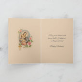 Carte Bénédictions religieuses d'anniversaire Vierge Mar (Intérieur)