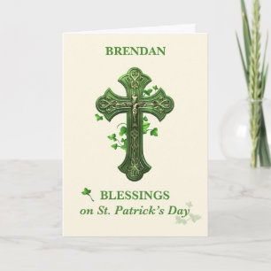 Carte Bénédictions sur la Saint Patrick's Day Catholic C