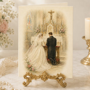 Carte Bénédictions traditionnelles de l'autel de mariage
