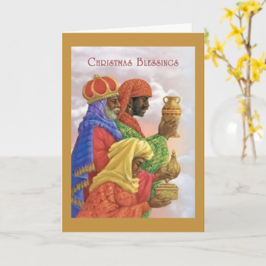 Carte Bénédictions vintages de Noël, (Fleur jaune)