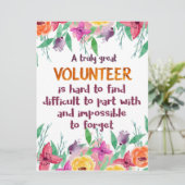 Carte Bénévole Merci Bénévole cadeau d'appréciation (Debout devant)