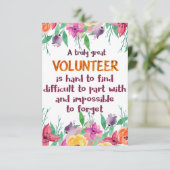 Carte Bénévole Merci Bénévole cadeau d'appréciation (Debout devant)