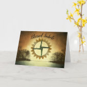 Carte Béni Imbolc Pagan Wiccan Holiday Sabbat Blank (Fleur jaune)