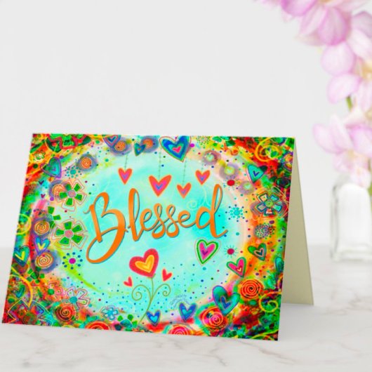 Carte Béni Joli Inspirationnel Floral Pour elle