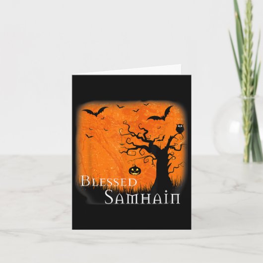 Carte Béni Samhain Wiccan Celtic Pagan Halloween Witc (Devant)