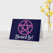 Carte Béni Soit Pentagram (Fleur jaune)