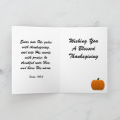 Carte bénie de thanksgiving - 100:4 de psaume - (Intérieur)