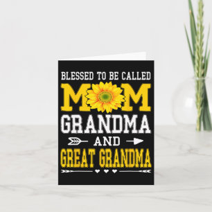Carte Bénie d'être appelée maman grand-mère arrière-gran