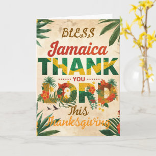 Carte Bénissez la Jamaïque d'action de grâce