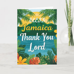 Carte Bénissez la Jamaïque d'action de grâce