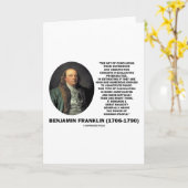 Carte Benjamin Franklin évaluant la citation de (Fleur jaune)