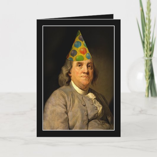 Carte Benjamin Franklin Joyeux anniversaire (Devant)