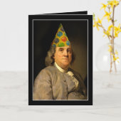 Carte Benjamin Franklin Joyeux anniversaire (Fleur jaune)