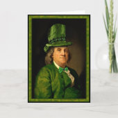 Carte Benjamin Franklin la fête de la Saint-Patrick (Devant)
