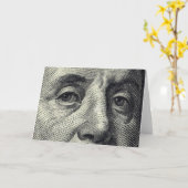 Carte Benjamin Franklin Saleting Card (Argent Inside) (Fleur jaune)