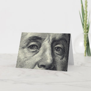 Carte Benjamin Franklin Saleting Card (Argent Inside)