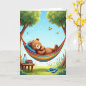 Carte Berceau de l'Ours Mignon (Fleur jaune)