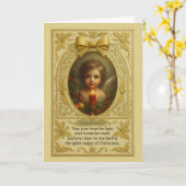 Carte "Berceau de lumière de bougie : une bénédiction de (Fleur jaune)