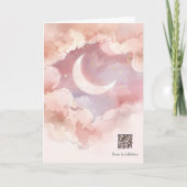 Carte Berceuse Interactive Code QR | Pink Moon Shower (Devant)