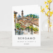 Carte Bergame Aquarelle 3 (Fleur jaune)