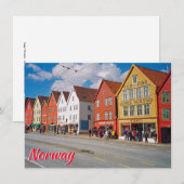 Carte Bergen, Norvège (Devant / Derrière)