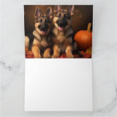 Carte Berger Allemand Chiot Citrouille d'automne (Intérieur)