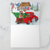 Carte Berger Allemand Dans Camion De Livraison De Noël S (Intérieur)