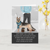 Carte Berger allemand de la Fête des pères de chien (Fleur jaune)